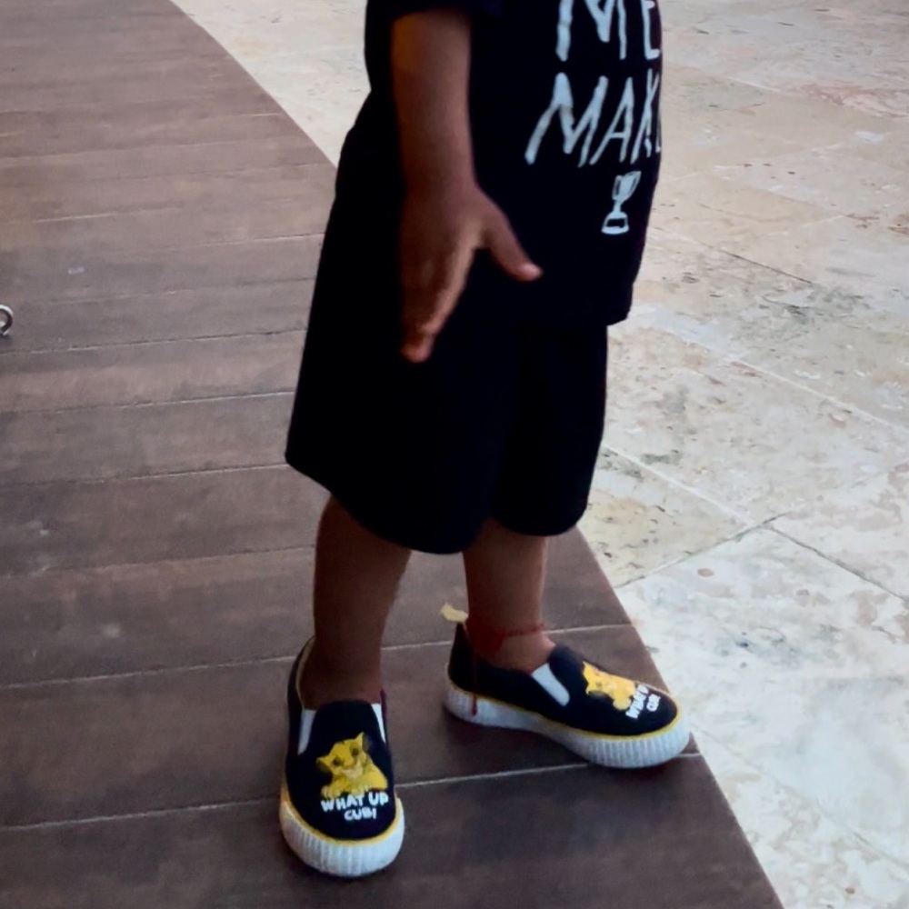 Lion King Slip on sneakers and Mini Boss Slippers - Picture 2 of 2